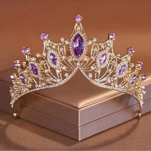 Purple Baroque Style Tiara